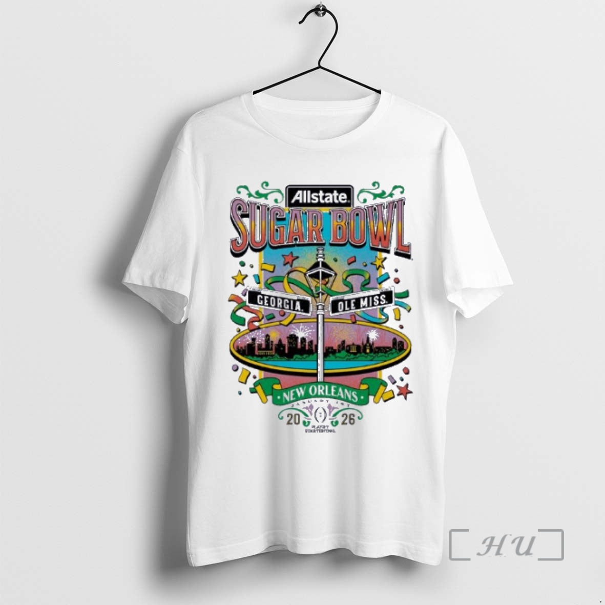 Officials Ole Miss Vs Georgia 2026 Allstate Sugar Bowl Nola Adult Premium T Shirts Sweater Hoodie, Sweatshirt