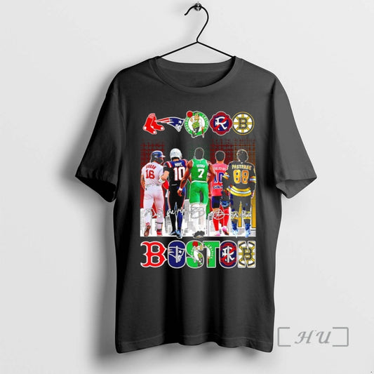 Officials One City One Heart All Boston Team Skyline Signatures T-Shirts, Hoodie, Sweatshirt | AU18TeeNovaLab.com