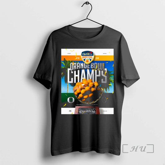 Officials Oregon Defeated Texas Tech 2026 Capital One Orange Bowl Champions Premium T Shirts Sweater Hoodie, Sweatshirt