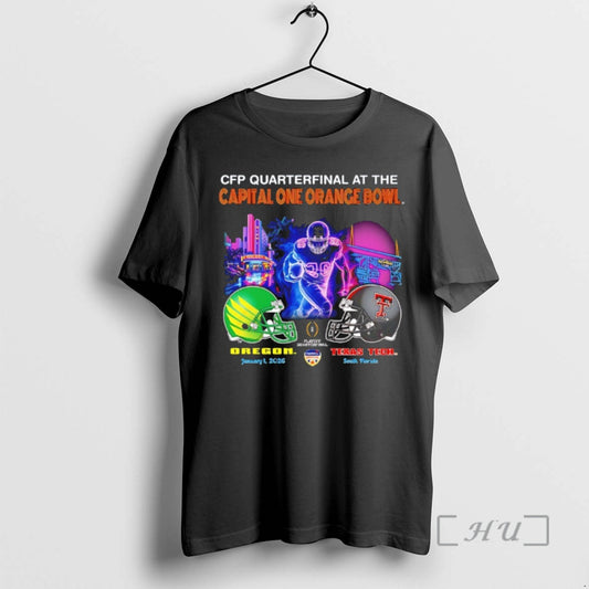 Officials Oregon Vs Texas Tech Cfp Quarterfinal At The Capital One Orange Bowl 2026 Retro T-Shirts, Hoodie, Sweatshirt