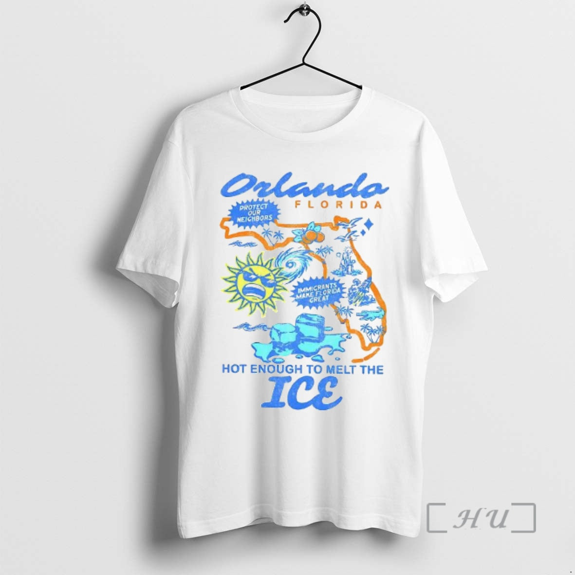 Officials Orlando Florida Hot Enough To Melt The Ice Woman T-Shirts, Hoodie, Sweatshirt | AU18TeeNovaLab.com