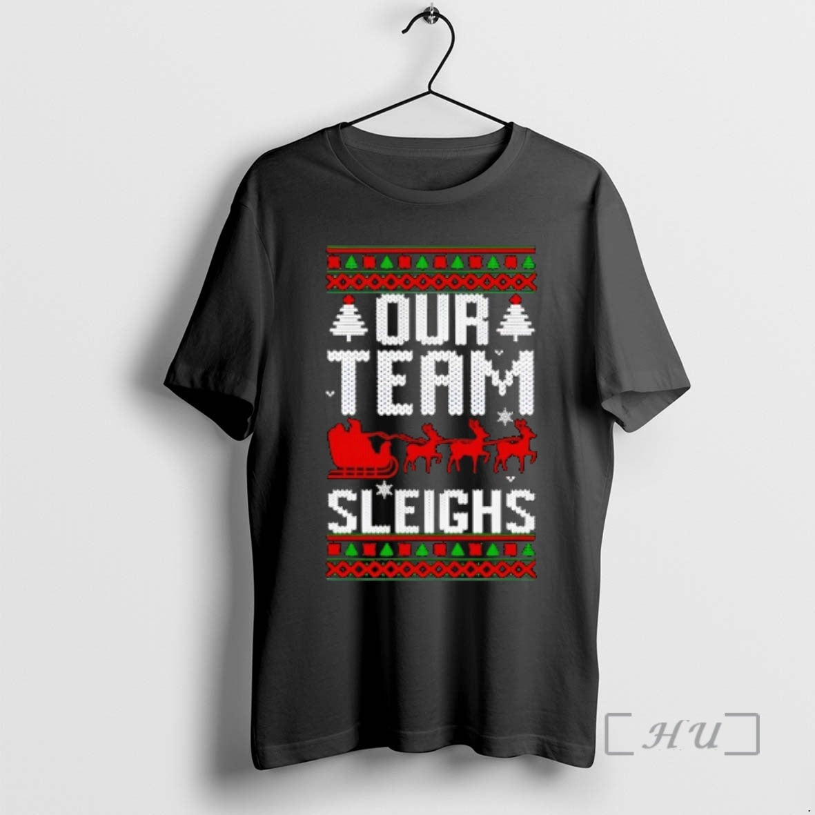 Officials Our Team Sleighs Christmas Reindeers Santas T-Shirts, Hoodie, Sweatshirt | AU18TeeNovaLab.com