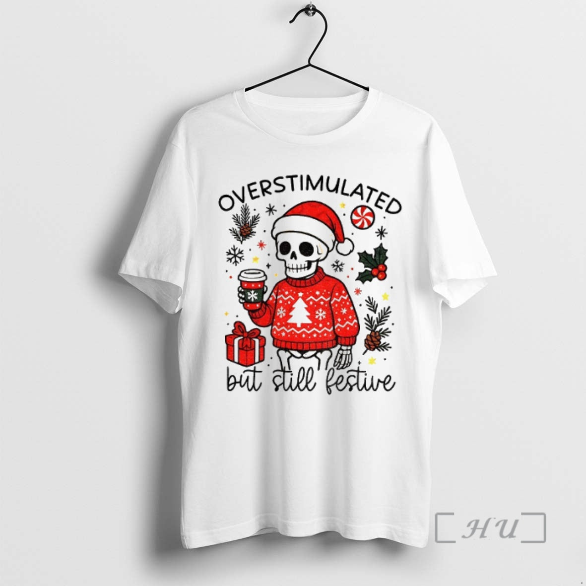 Officials Overstimulated But Still Festive Funny Christmas 2025 T-Shirts, Hoodie, Sweatshirt | AU18TeeNovaLab.com