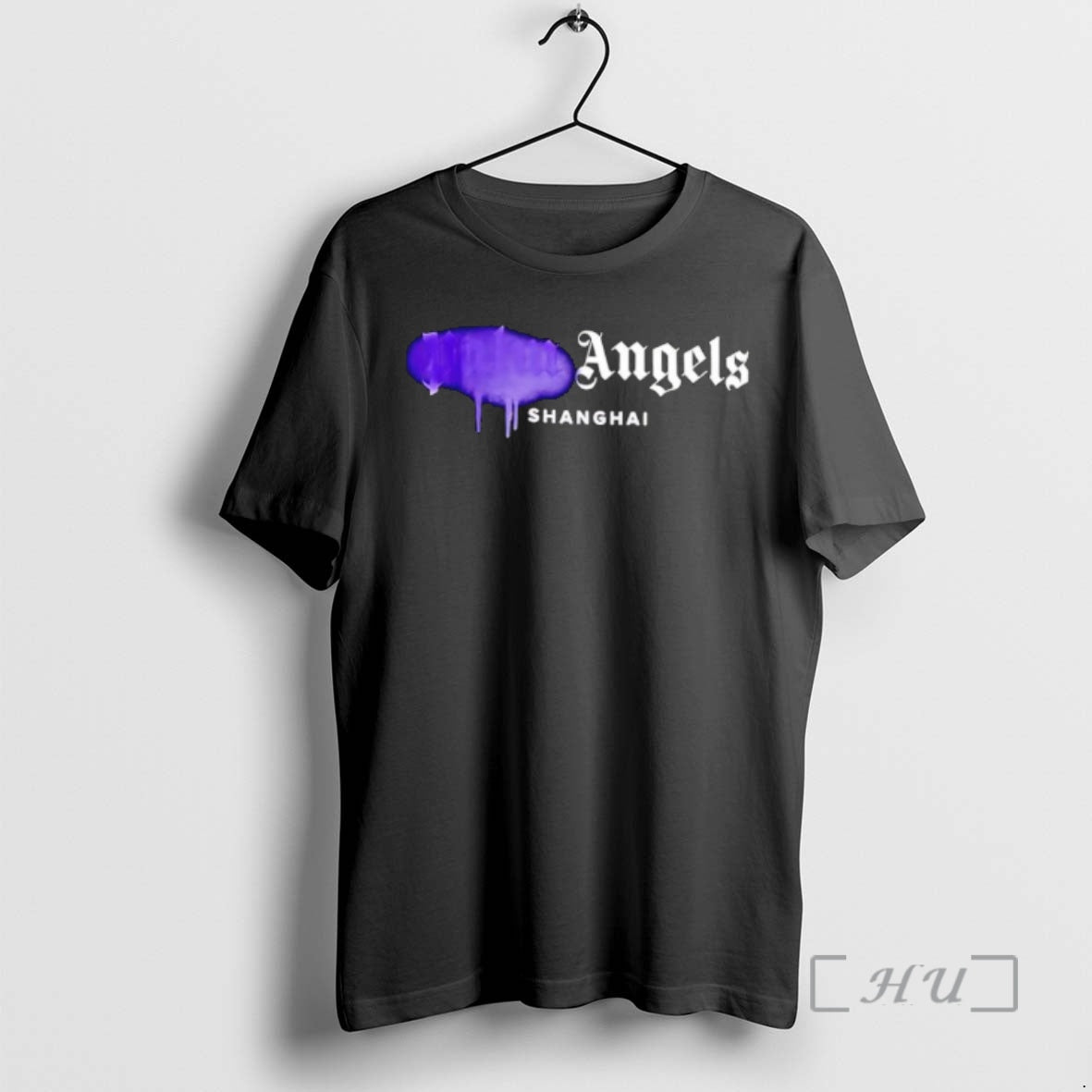 Officials Palm Angels Black Cotton Sprayed Logo T-Shirts, Hoodie, Sweatshirt | AU18TeeNovaLab.com