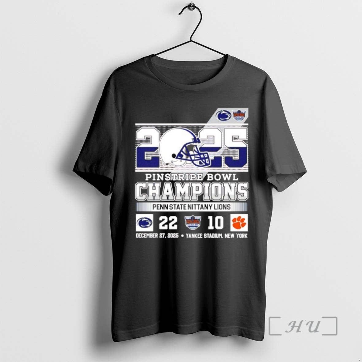 Officials Penn State Nittany Lions Football 2025 Pinstripe Bowl Champions 22 10 Score Premium T-Shirts, Hoodie, Sweatshirt