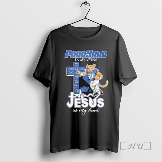 Officials Penn State Nittany Lions In My Veins Jesus In My Heart Lion Mascot Logo