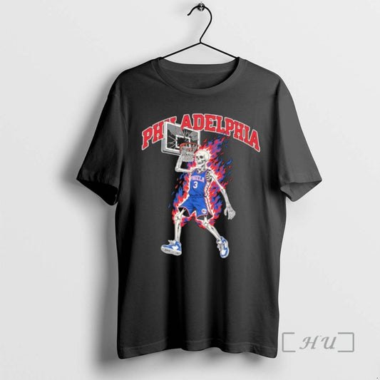 Officials Philadelphia 76ers Mens Basketball Skeleton Player Fire T-Shirts, Hoodie, Sweatshirt | AU18TeeNovaLab.com