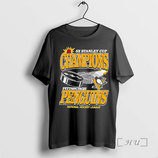 Officials Pittsburgh Penguins 5x Stanley Cup Champions T-Shirts, Hoodie, Sweatshirt | AU18TeeNovaLab.com
