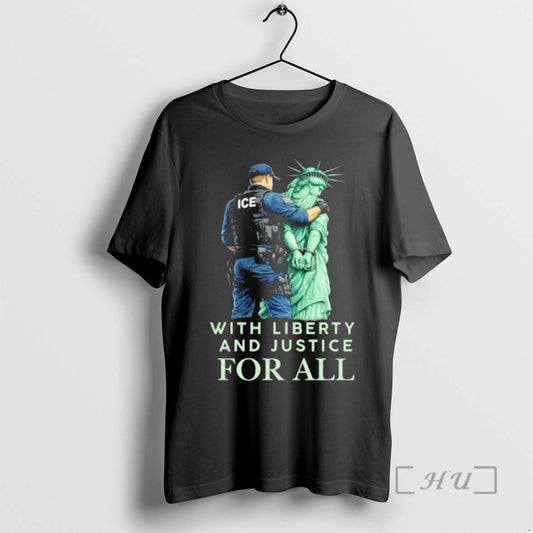 Officials Police Ice With Liberty And Justice For All T-Shirts, Hoodie, Sweatshirt | AU18TeeNovaLab.com