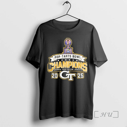 Officials Pop Tarts Bowl Champions Georgia Tech Yellow Jackets 2025 Logo Premium T Shirts Sweater Hoodie, Sweatshirt