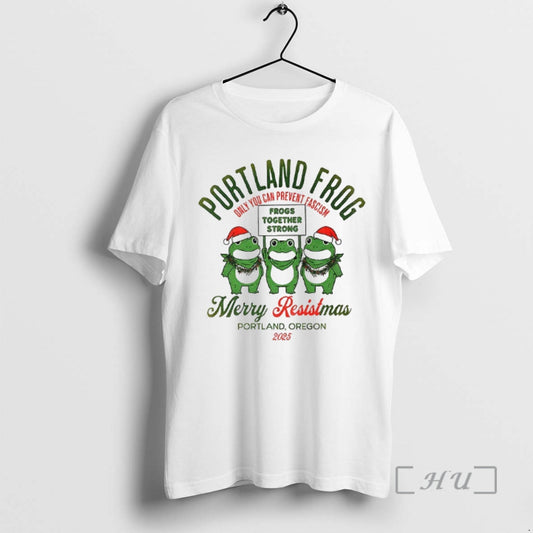 Officials Portland Frog Christmas Merry Resistmas 2025 Frog Together Strong T-Shirts, Hoodie, Sweatshirt | AU18TeeNovaLab.com
