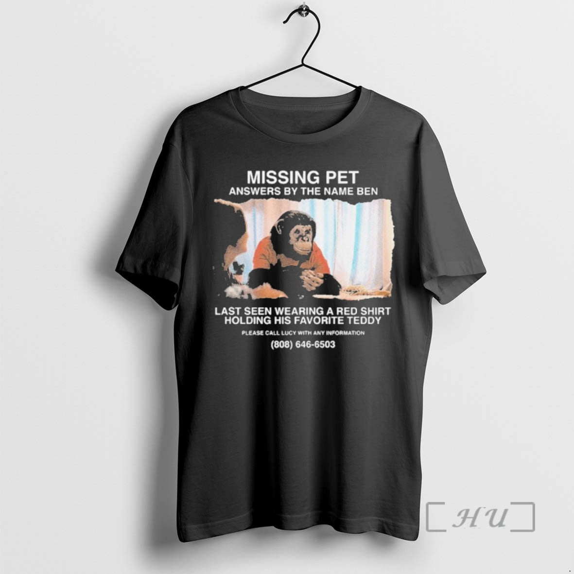 Officials Primate Missing Pet Answers By The Name Ben Last Seen Wearing A Red Holding T-Shirts, Hoodie, Sweatshirt