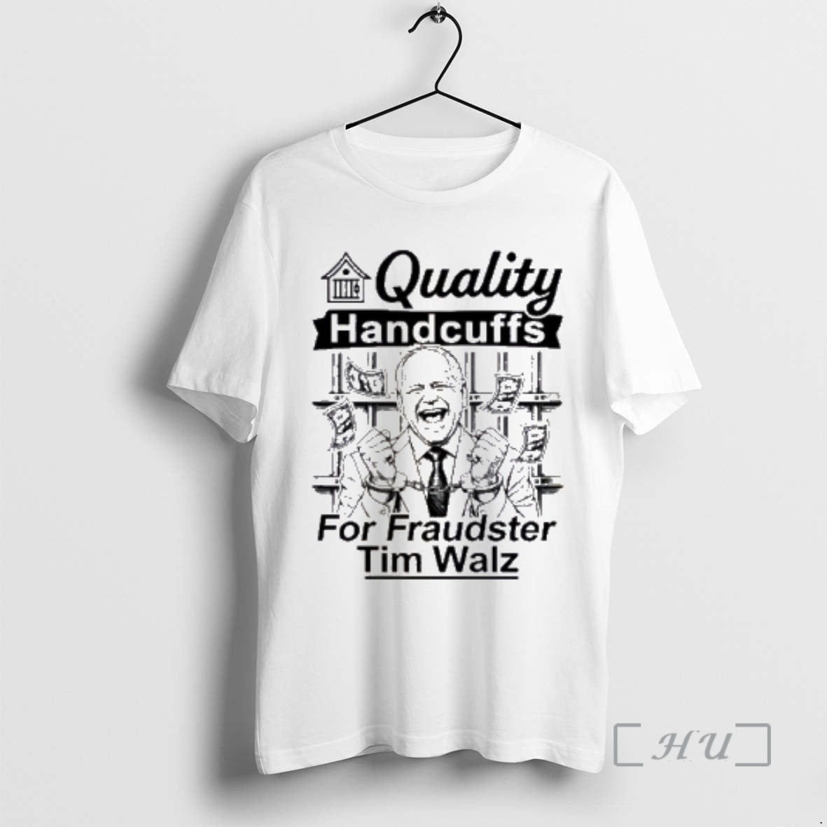 Officials Quality Handcuffs For Fraudster Tim Walz T-Shirts, Hoodie, Sweatshirt | AU18TeeNovaLab.com