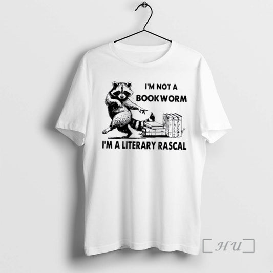 Officials Raccoon Im Not A Bookworm Im A Literary Rascal T-Shirts, Hoodie, Sweatshirt | AU18TeeNovaLab.com