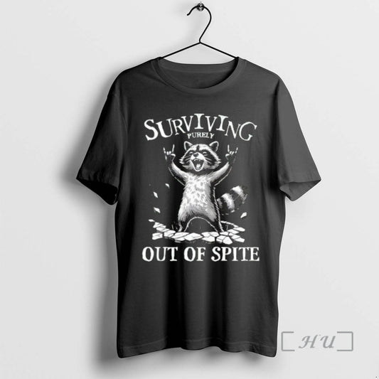 Officials Raccoon Rock And Roll Hand Surviving Purely Out Of Spite Vintage Premium T Shirts Hoodie, Sweatshirt