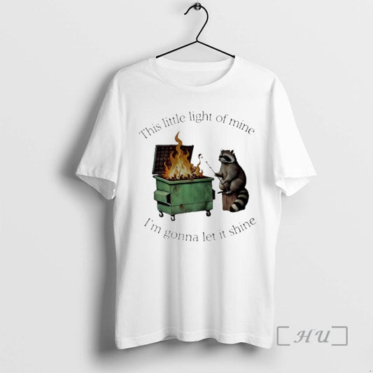 Officials Raccoon This Little Light Of Mine Im Gonna Let It Shine Premium T Shirts Hoodie, Sweatshirt | AU18TeeNovaLab.com