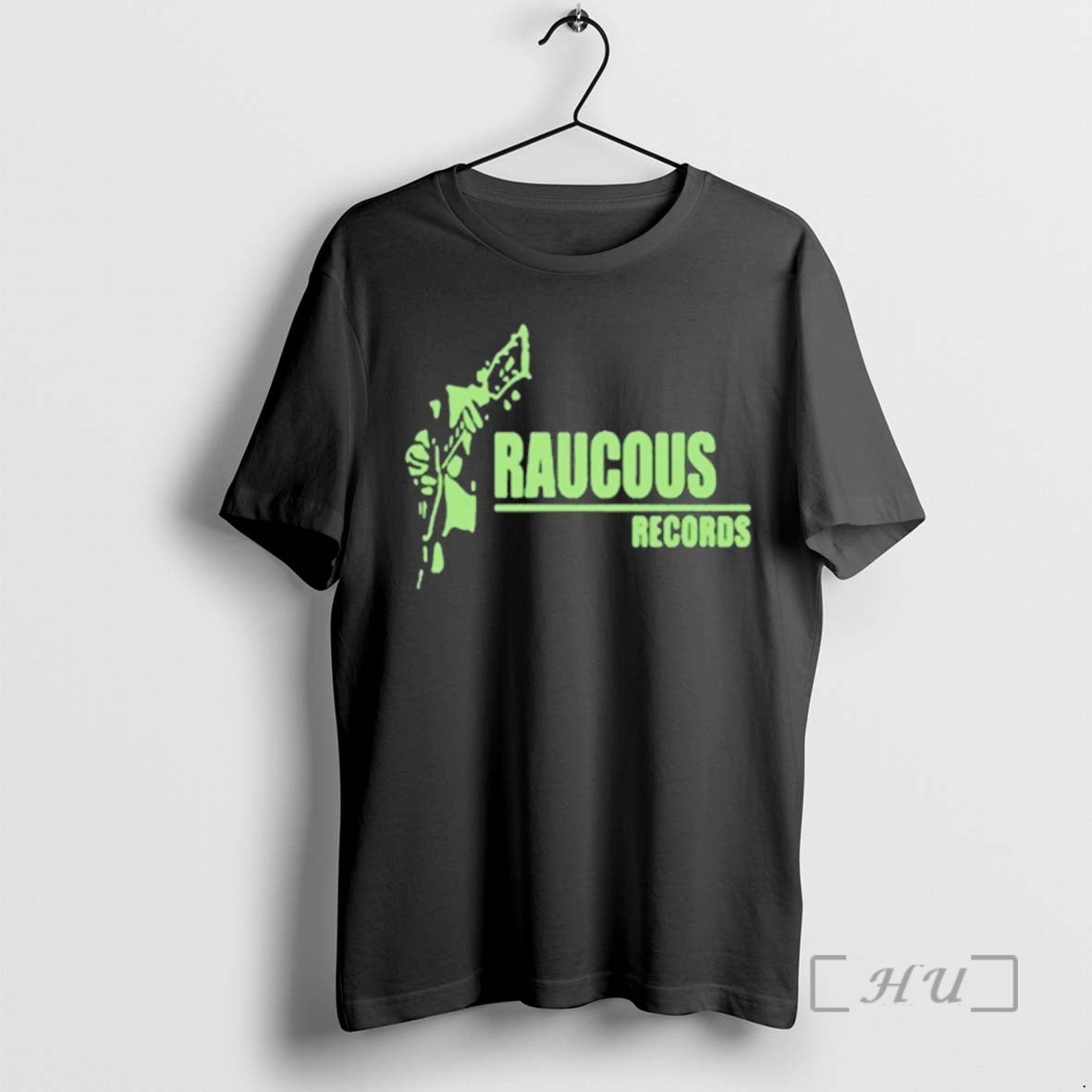 Officials Raucous Records Guitar Logo T-Shirts, Hoodie, Sweatshirt | AU18TeeNovaLab.com
