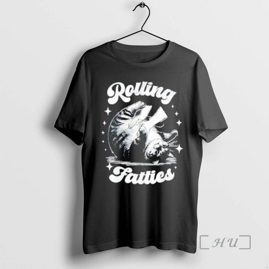 Officials Retro Funny Rolling Fatties Vintage Sarcastic Cat Meme T-Shirts, Hoodie, Sweatshirt | AU18TeeNovaLab.com