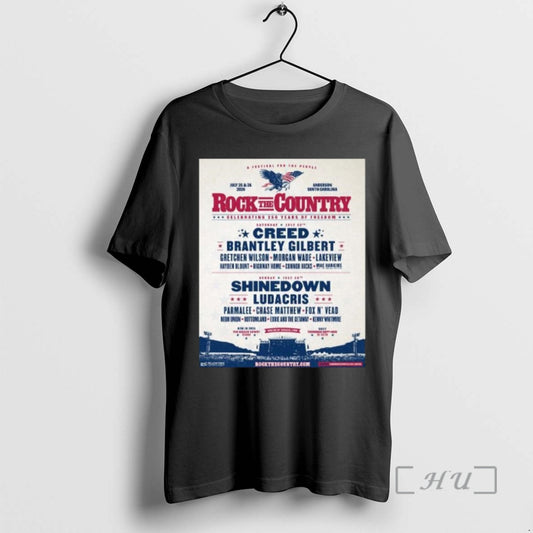 Officials Rock The Country Celebrating 250 Years Of Freedom Full Lineup In Anderson South Carolina T-Shirts, Hoodie,...