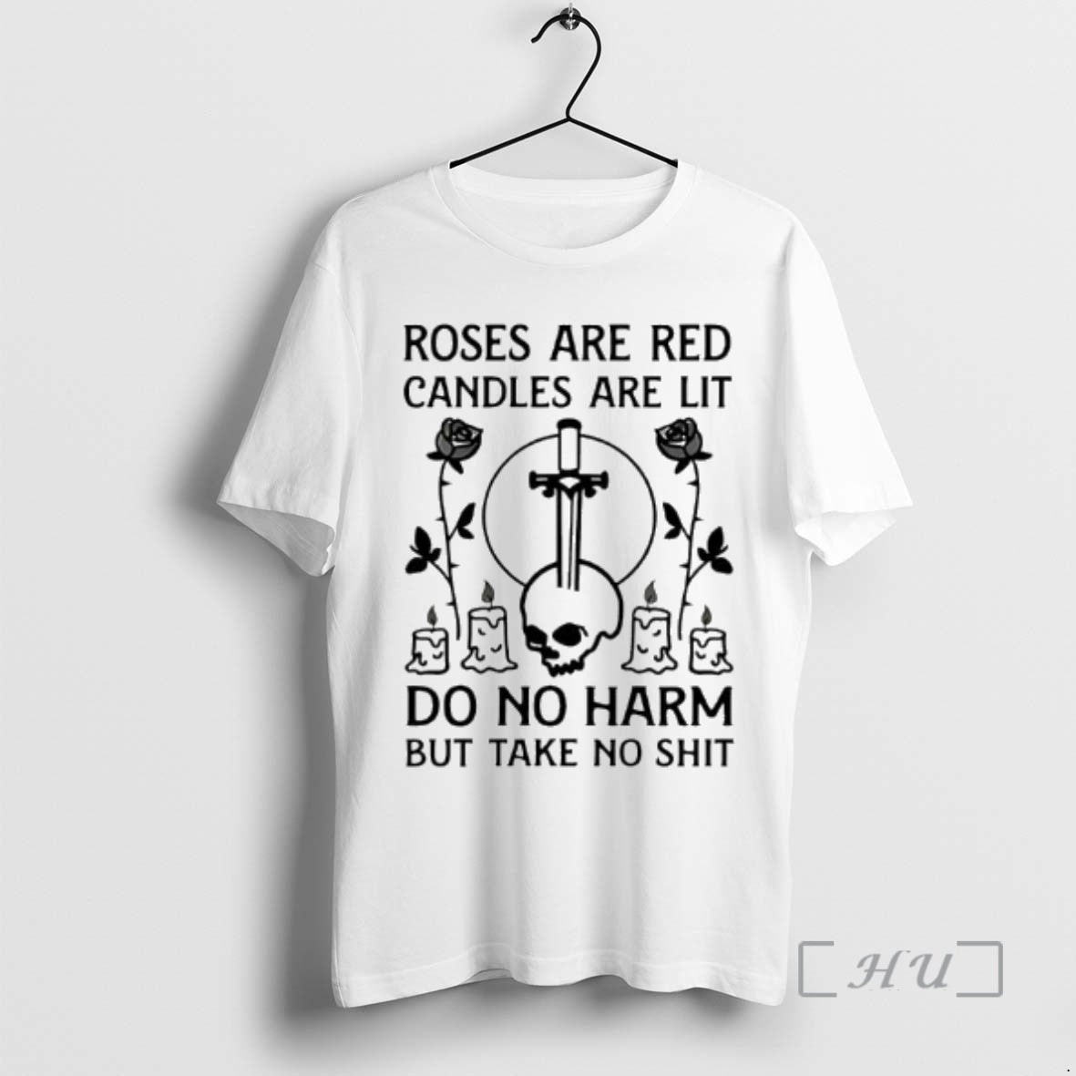 Officials Roses Are Red Candles Are Lit Do No Harm But Take No Shit Skull T-Shirts, Hoodie, Sweatshirt | AU18TeeNovaLab.com