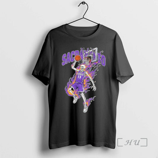 Officials Sacramento Kings Mens Basketball Skeleton Player Fire T-Shirts, Hoodie, Sweatshirt | AU18TeeNovaLab.com
