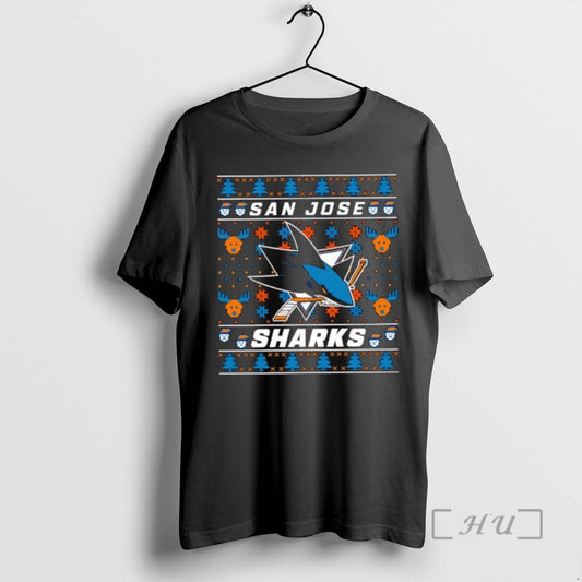 Officials San Jose Sharks 2025 Holiday Ugly Christmas T-Shirts, Hoodie, Sweatshirt | AU18TeeNovaLab.com