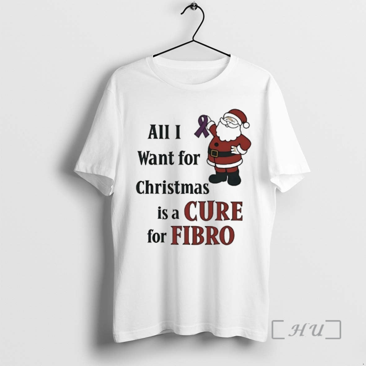 Officials Santa Claus All I Want For Christmas Is A Cure For Fibro Premium T-Shirts, Hoodie, Sweatshirt | AU18TeeNovaLab.com