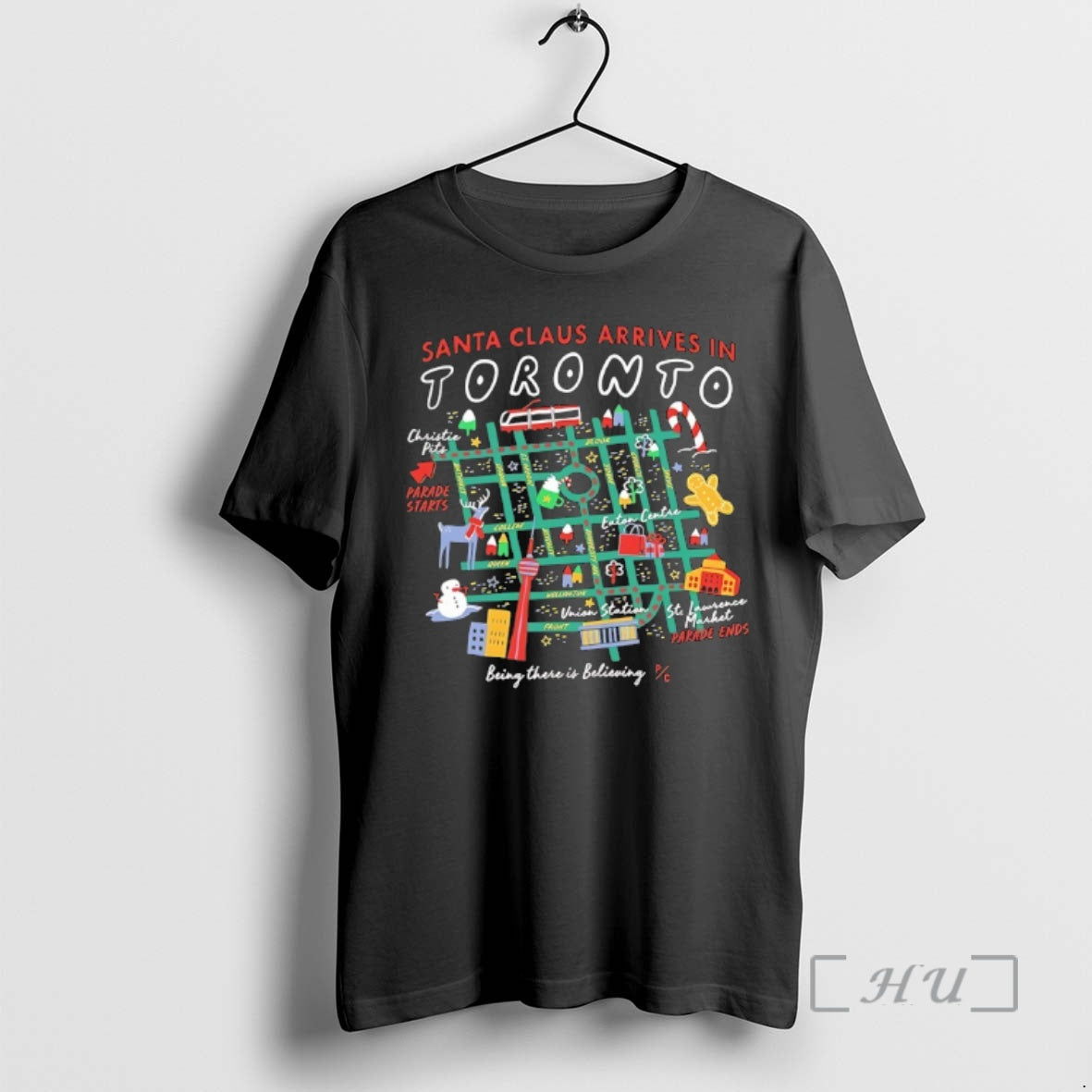 Officials Santa Claus Arrives In Toronto Being There Is Believing T-Shirts, Hoodie, Sweatshirt | AU18TeeNovaLab.com