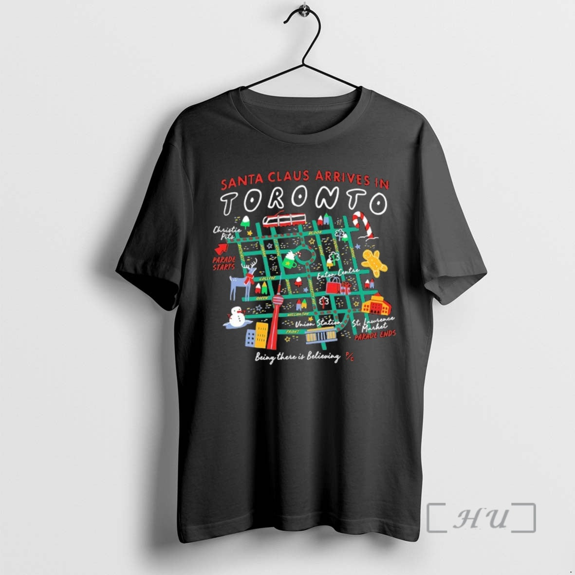 Officials Santa Claus Arrives In Toronto Parade Map T-Shirts, Hoodie, Sweatshirt | AU18TeeNovaLab.com
