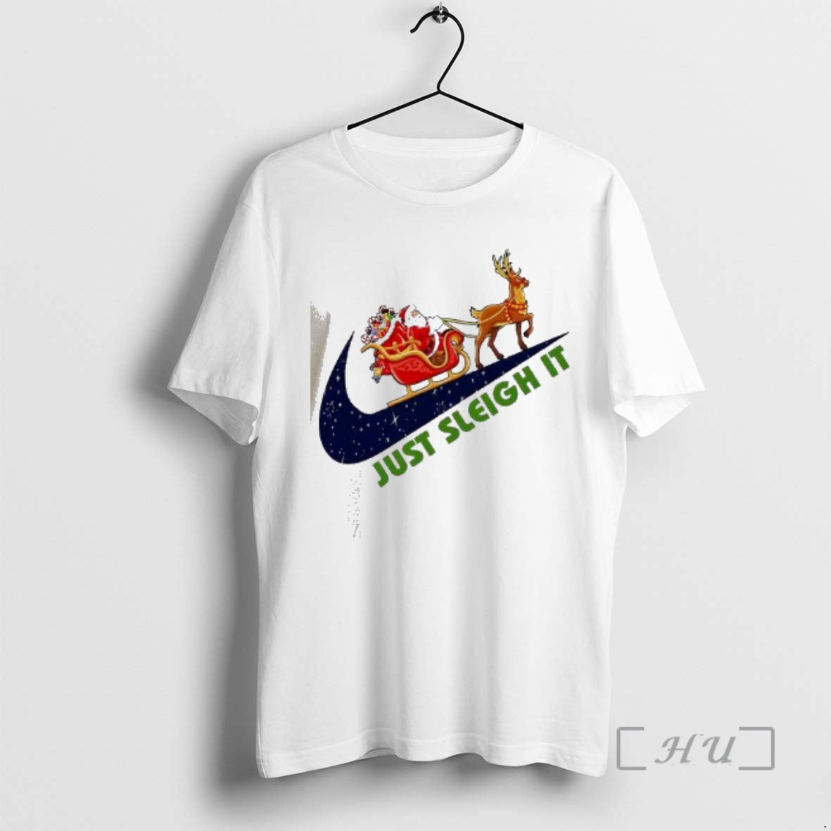 Officials Santa Claus On A Sleigh Pulled By Reindeer Just Sleigh It Premium T Shirts Hoodie, Sweatshirt | AU18TeeNovaLab.com