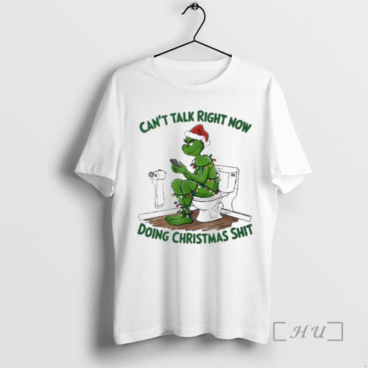 Officials Santa Grinch Cant Talk Right Now Doing Christmas Shit T-Shirts, Hoodie, Sweatshirt | AU18TeeNovaLab.com