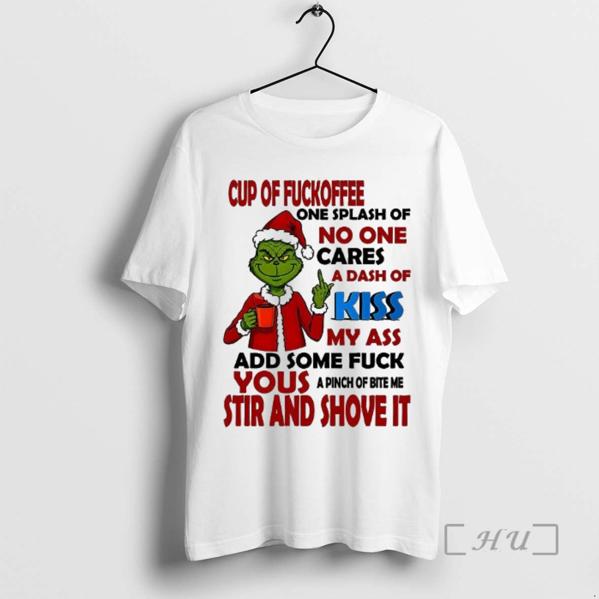 Officials Santa Grinch Cup Of Fuckoffee One Splash Of No One Premium T Shirts Sweater Hoodie, Sweatshirt | AU18TeeNovaLab.com
