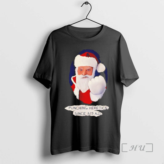 Officials Santa Punching Heretics Since 325 Ad Christmas T-Shirts, Hoodie, Sweatshirt | AU18TeeNovaLab.com