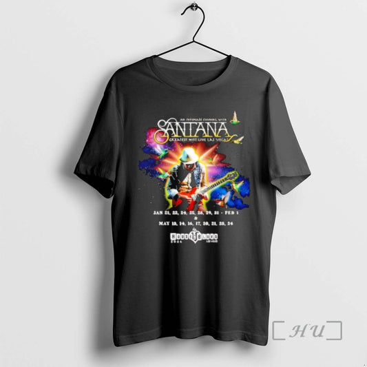 Officials Santana Greatest Hits Live Las Vegas 2026 T-Shirts, Hoodie, Sweatshirt | AU18TeeNovaLab.com