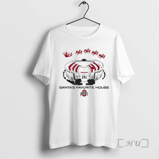 Officials Santas Favorite House Ohio State Football Ohio Stadium T-Shirts, Hoodie, Sweatshirt | AU18TeeNovaLab.com