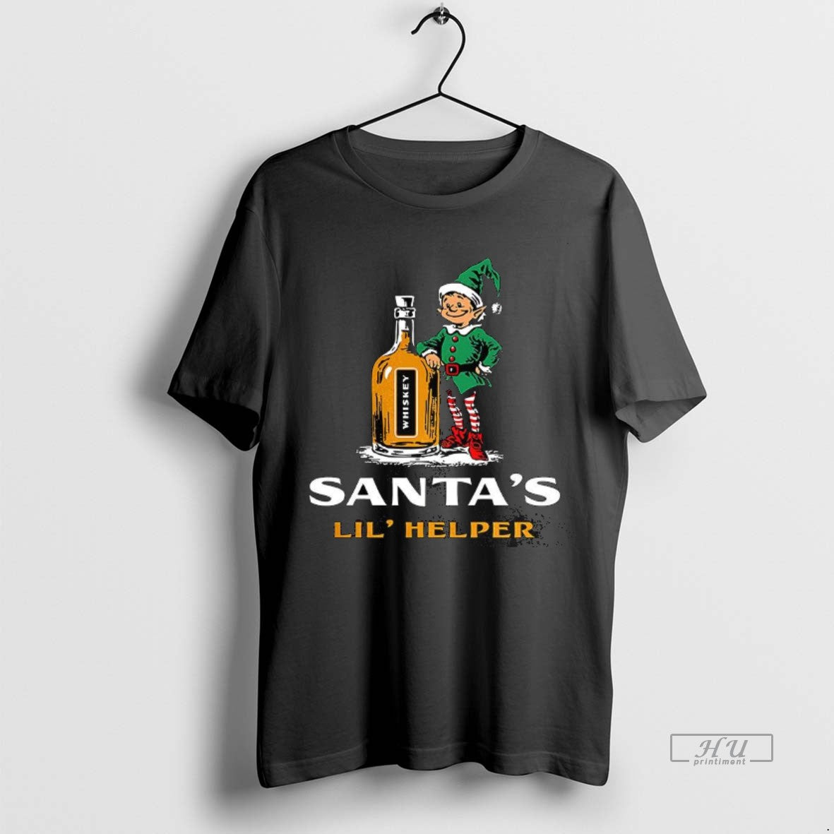 Officials Santas Lil Helper Christmas Elf And A Bottle Of Whisky