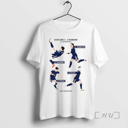 Officials Scotland 4 2 Denmark World Cup Qualifiers 2026 Goals Of The Players Premium T-Shirts, Hoodie, Sweatshirt