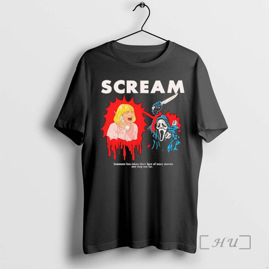 Officials Scream Someone Has Taken Their Love Of Scary Movies One Step Too Far Premium T-Shirts, Hoodie, Sweatshirt