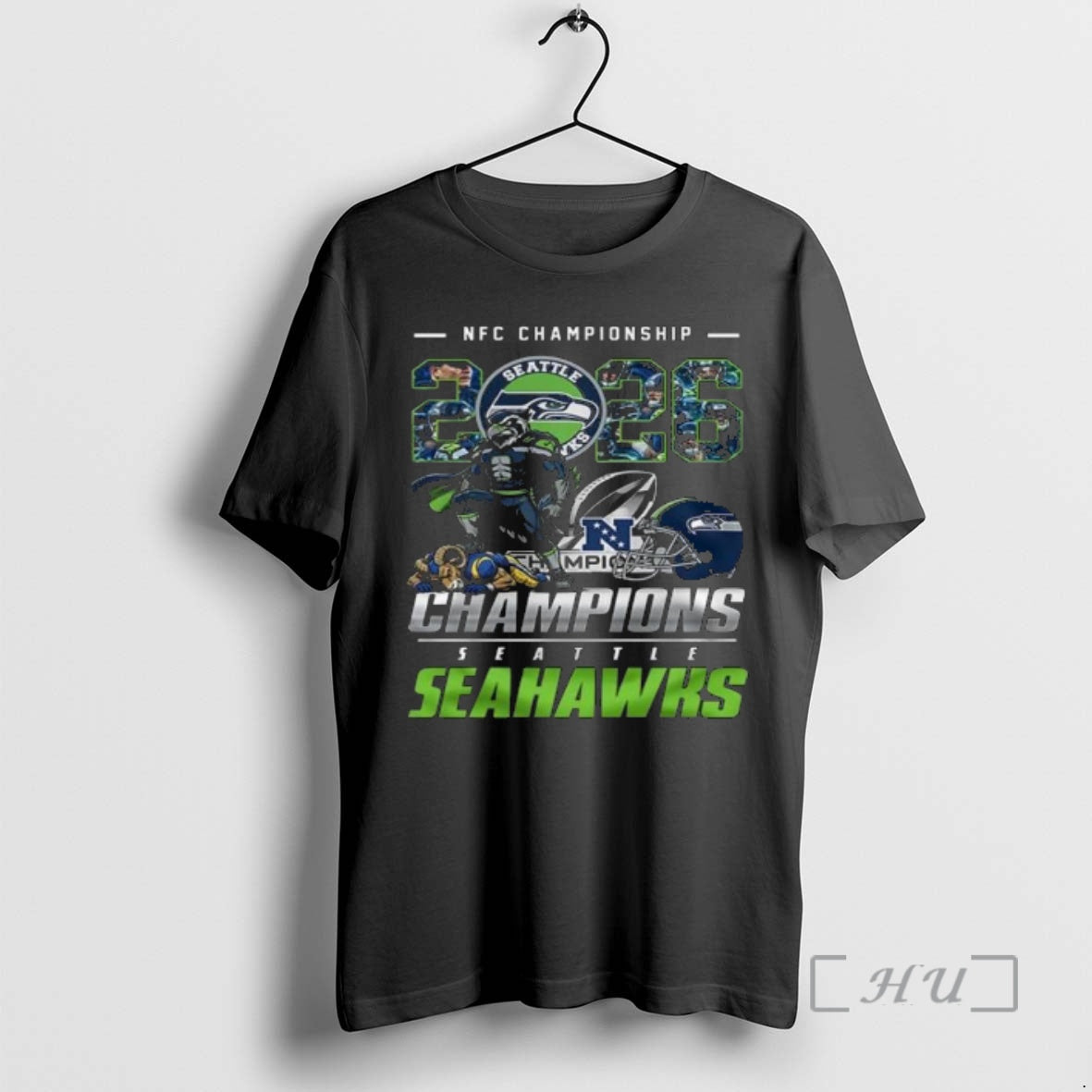 Officials Seahawks 2026 Nfc Championship Champions Mascot T-Shirts, Hoodie, Sweatshirt | AU18TeeNovaLab.com