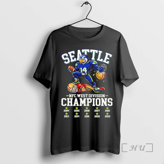 Officials Seattle Football Nfc West Division Champs 2025 T-Shirts, Hoodie, Sweatshirt | AU18TeeNovaLab.com