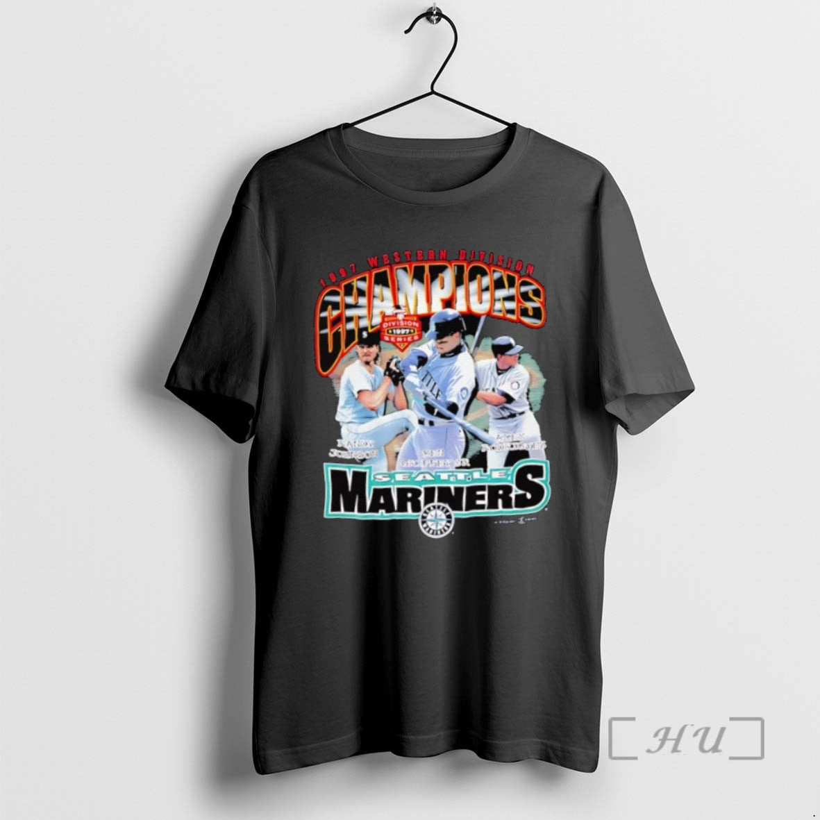 Officials Seattle Mariners 1997 Western Division Champions Randy Johnson Ken Griffey Jr Alex Rodriguez Shirts