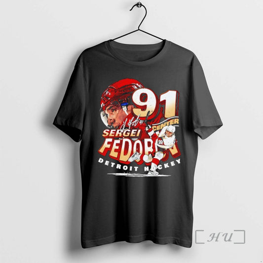 Officials Sergei Fedorov 91 Detroit Red Wings Hockey Player Name T-Shirts, Hoodie, Sweatshirt | AU18TeeNovaLab.com