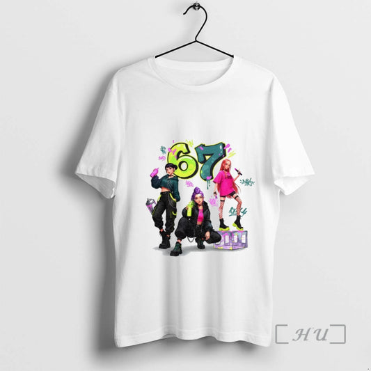 Officials Six Seven 6 7 Meme Graffiti Kpop Huntrix Girls Band Premium T Shirts Sweater Hoodie, Sweatshirt