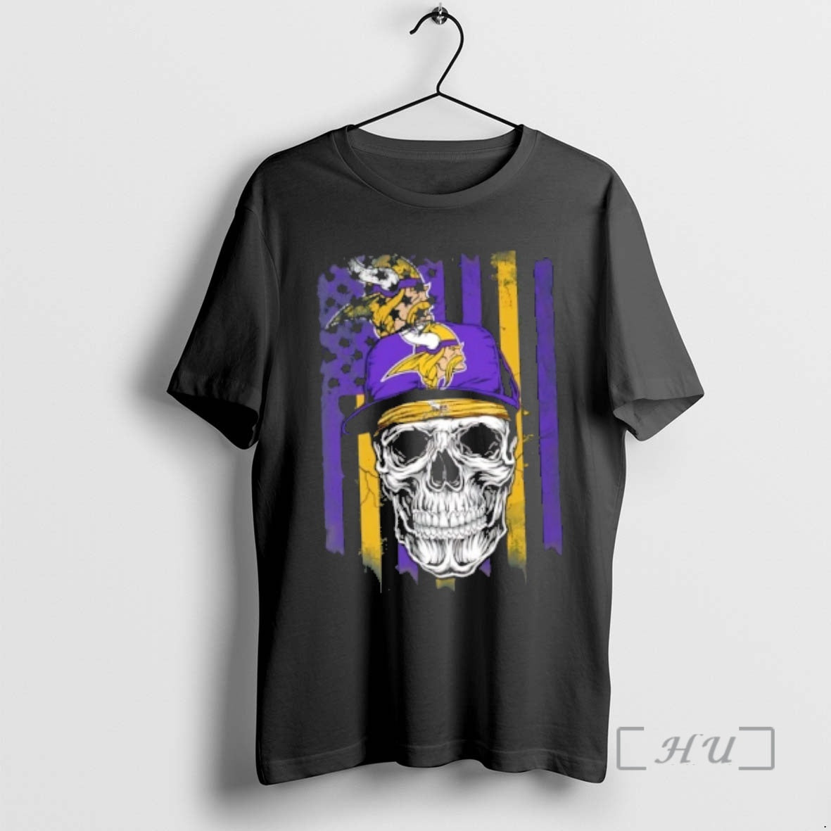 Officials Skull Wearing A Cap Minnesota Vikings Us Flag T-Shirts, Hoodie, Sweatshirt | AU18TeeNovaLab.com