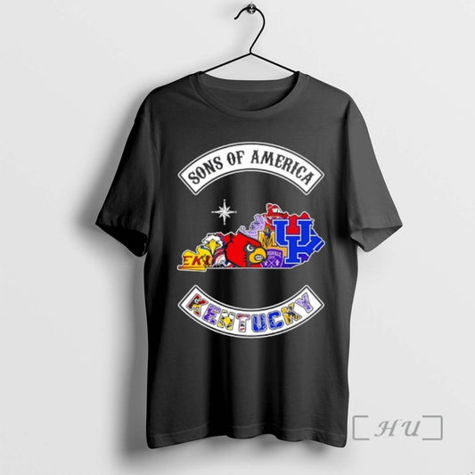 Officials Son Of America Kentucky Map Sports Logos Combine T-Shirts, Hoodie, Sweatshirt | AU18TeeNovaLab.com