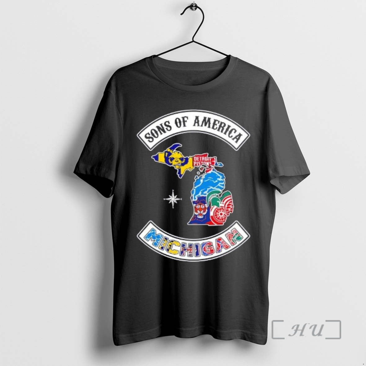Officials Son Of America Michigan Map Sports Logos Combine T-Shirts, Hoodie, Sweatshirt | AU18TeeNovaLab.com