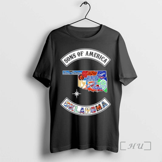 Officials Son Of America Oklahoma Map Sports Logos Combine T-Shirts, Hoodie, Sweatshirt | AU18TeeNovaLab.com