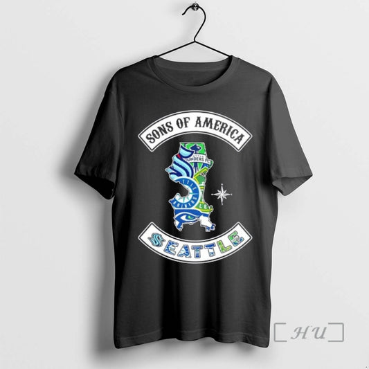 Officials Son Of America Seattle Map Sports Logos Combine T-Shirts, Hoodie, Sweatshirt | AU18TeeNovaLab.com
