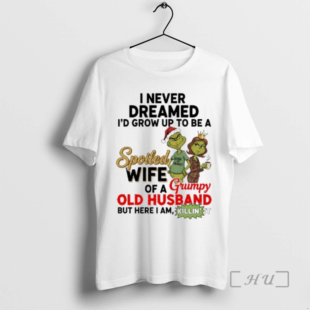 Officials Spoiled Wife Of A Grumpy Old Husband Grinch Graphic T-Shirts, Hoodie, Sweatshirt | AU18TeeNovaLab.com