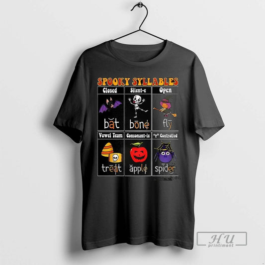 Officials Spooky Syllables Teacher Closed Silent E Open Vowel Team Consonant Le R Funny Halloween